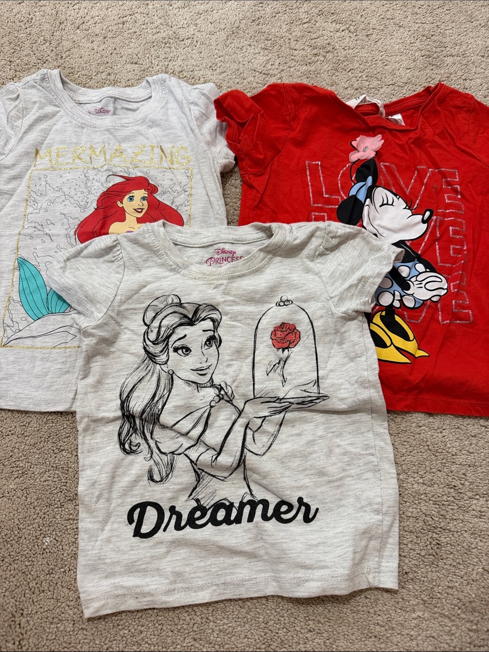 Girls Disney Short Sleeve Shirt Bundle